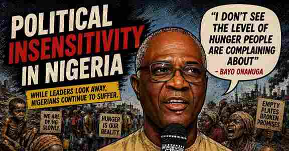 Bayo Onanuga Says He Doesn’t See the Hunger in Nigeria